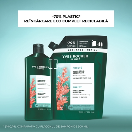 Yves Rocher Pureté șampon detoxifiant pentru curățare