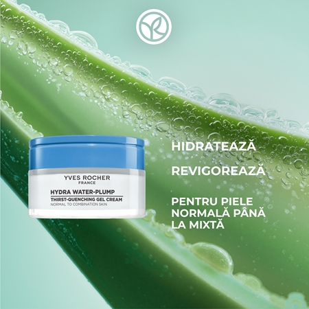Yves Rocher Hydra Water-Plump gel crema hidratant pentru piele normală și mixtă