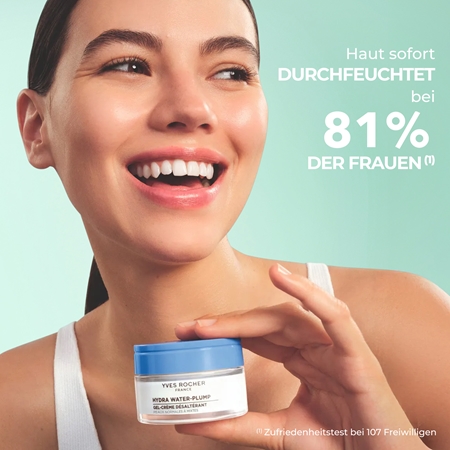 Yves Rocher Hydra Water-Plump hydratisierende Gel-Creme für normale Haut und Mischhaut