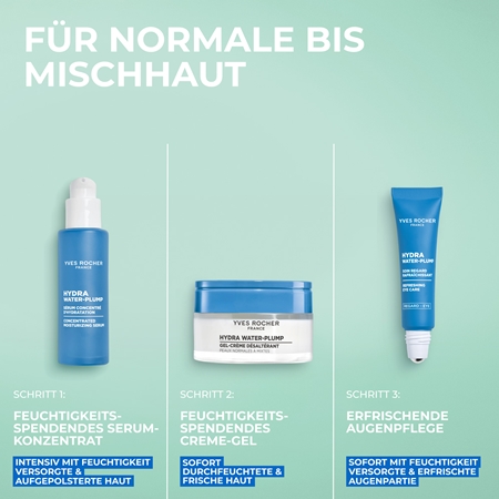 Yves Rocher Hydra Water-Plump hydratisierende Gel-Creme für normale Haut und Mischhaut
