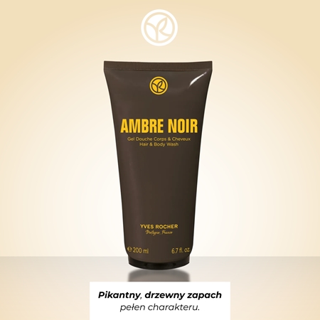 Yves Rocher Ambre Noir żel pod prysznic do ciała i włosów dla mężczyzn