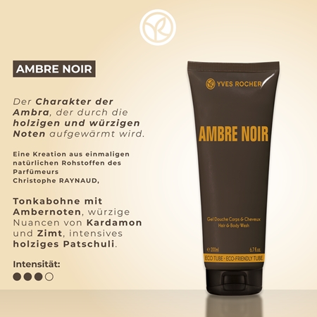 Yves Rocher Ambre Noir Duschgel für Haare und Körper für Herren