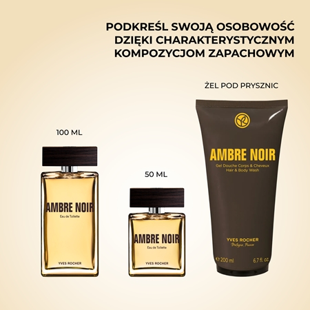 Yves Rocher Ambre Noir żel pod prysznic do ciała i włosów dla mężczyzn