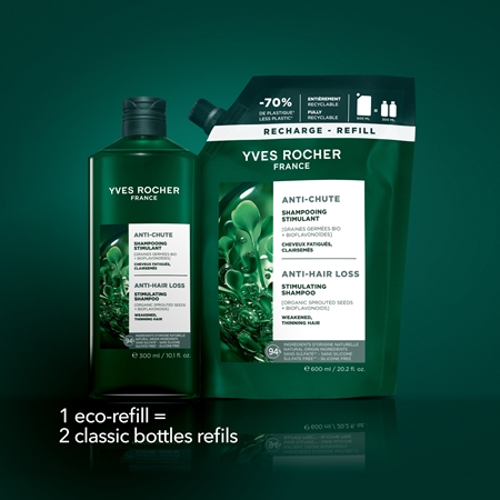 Yves Rocher ANTI-CHUTE Shampoo für das Wachstum der Haare und die Stärkung von den Wurzeln heraus