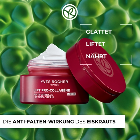 Yves Rocher LIFT PRO-COLLAGÈNE glättende Nachtcreme gegen Falten