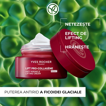 Yves Rocher LIFT PRO-COLLAGÈNE crema anti-rid de noapte cu efect matifiant
