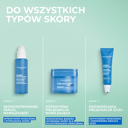 Yves Rocher Hydra Water-Plump krem energizujący na okolice oczu o działaniu odświeżającym