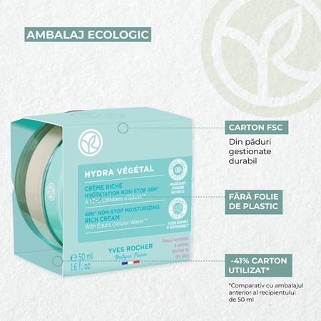 Yves Rocher Hydra Végétal cremă intens hidratantă 48 de ore