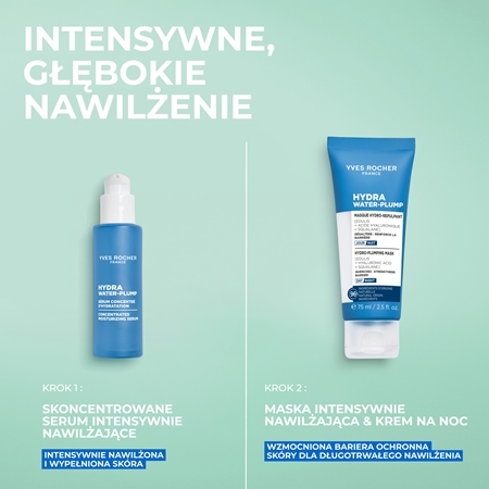 Yves Rocher Hydra Water-Plump nawilżająca maseczka wygładzająca na dzień i na noc