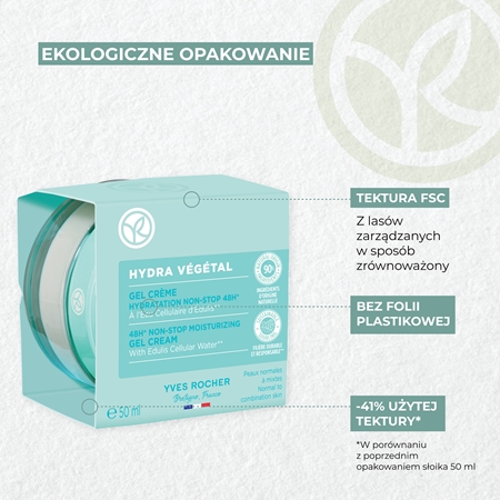 Yves Rocher Hydra Végétal odświeżający krem-żel 48 godz.