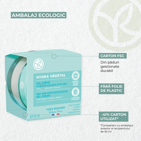 Yves Rocher Hydra Végétal cremă-gel înviorătoare 48 de ore