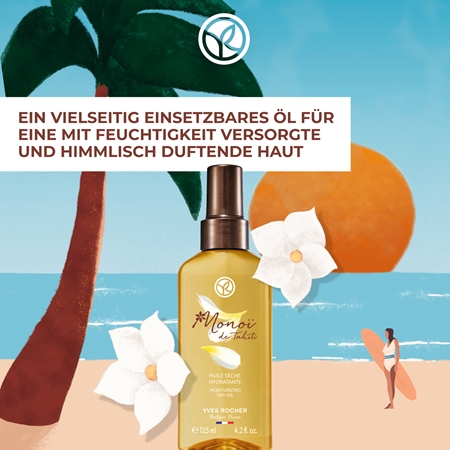 Yves Rocher Monoi de Tahiti multifunktionales Trockenöl Für Körper und Haar