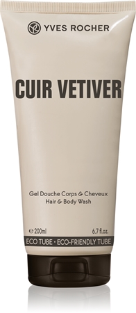 Yves Rocher Cuir Vétiver душ гел за тяло и коса
