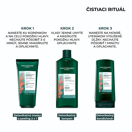 Yves Rocher Pureté čistiaci detoxikačný šampón