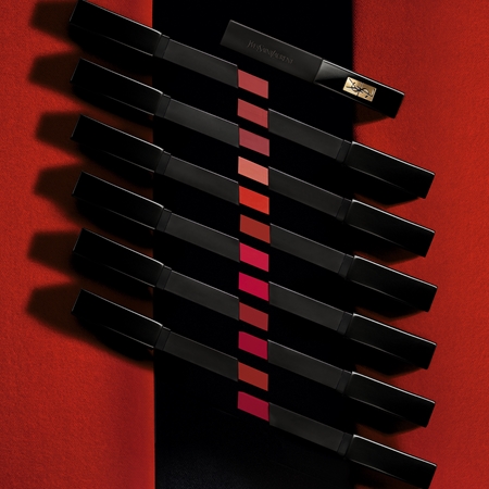 Yves Saint Laurent Rouge Pur Couture The Slim Velvet Radical dünner, mattierender Lippenstift mit Ledereffekt
