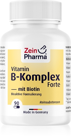 ZeinPharma Vitamin B Komplex + Biotin Forte Kapseln zur Förderung der physischen und mentalen Gesundheit