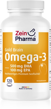 ZeinPharma Omega-3 Gold - Brain Edition Weichkapseln für eine normale Herz- und Hirnfunktion