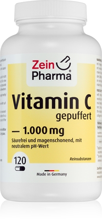 ZeinPharma Vitamin C gepuffert 1000 mg Kapseln zur Unterstützung des Immunsystems