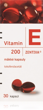 Zentiva Vitamin E 200mg kapsuly na podporu ochrany buniek pred oxidačným stresom