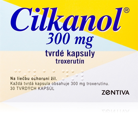 Zentiva Cilkanol 300mg tvrdé kapsuly na liečbu opuchov, zápalov a žilných ochorení dolných končatín