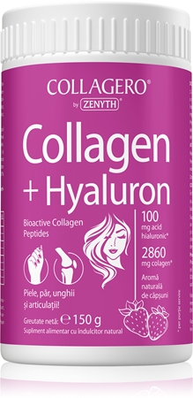 Zenyth Collagen + Hyaluron colagen hidrolizat pentru fortificarea articulațiilor și mărirea fermității pielii