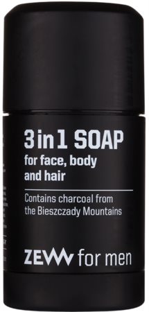 Zew For Men 3 in 1 Soap přírodní tuhé mýdlo na obličej, tělo a vlasy 3 v 1