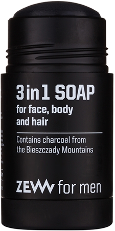 Zew For Men SHAMPOO BAR 3in1 soap; for face, body and hair Sapun natural pentru fata, corp si par 3 in 1
