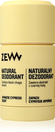 Zew For Men DEODORANT natural with black chaga, Japanese cypress Dezodorants zīmuļa veidā