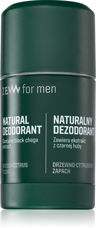 Zew For Men DEZODORANT naturalny z czarną hubą, o zapachu drzewno-cytrusowym naturalny dezodorant w sztyfcie