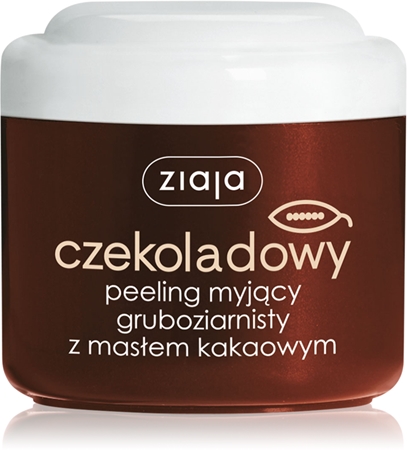 Ziaja Masło Kakaowe czekoladowy peeling myjący gruboziarnisty z masłem kakaowym