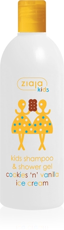 Ziaja Kids Cookies 'n' Vanilla Ice Cream sampon si gel de baie 2 in 1 pentru copii