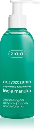 Ziaja Liście Manuka żel z peelingiem oczyszczający pory na dzień/na noc