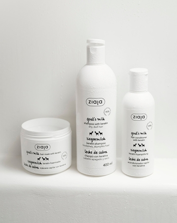 Ziaja Goat's Milk δυναμωτικό μαλακτικό για ξηρά και κατεστραμμένα μαλλιά