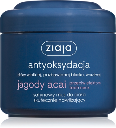 Ziaja Jagody Acai satynowy mus do ciała skutecznie nawilżający