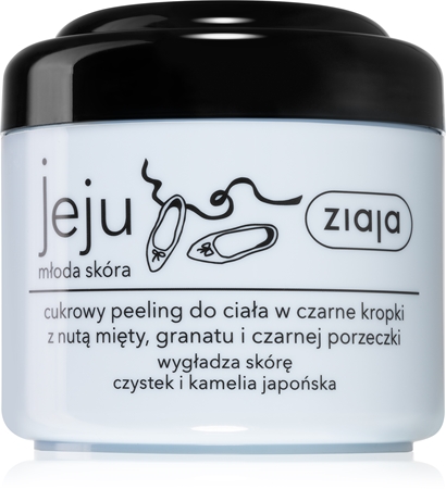 Ziaja Jeju cukrowy peeling do ciała w czarne kropki