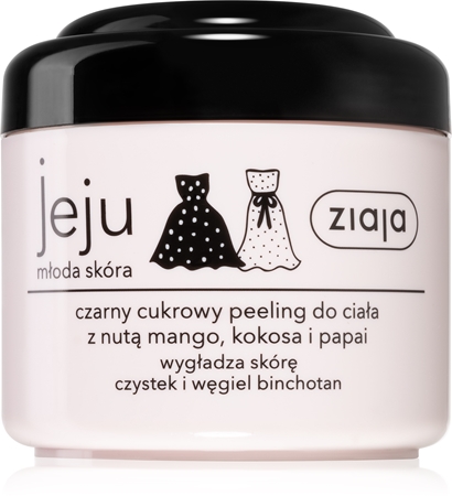 Ziaja Jeju Young Skin цукровий пілінг для тіла чорний