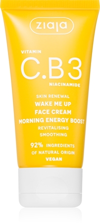 Ziaja Vitamin C.B3 Niacinamide energizující denní krém pro okamžité probuzení