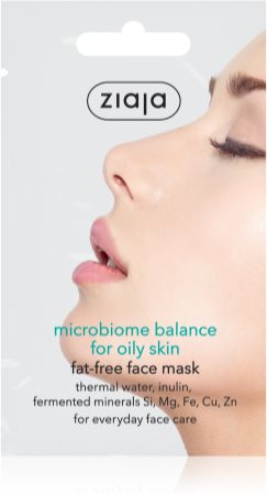 Ziaja Microbiome Balance mască pentru față pentru reglarea cantitatii de sebum.