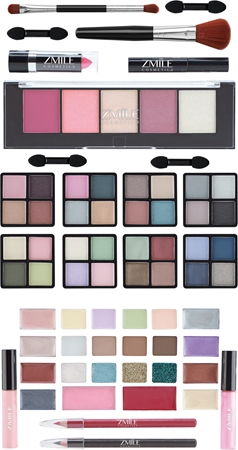 ZMILE COSMETICS Beauty Case Velvety Makeup Case Dark Grey