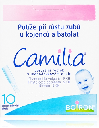 Boiron Camilia perorální roztok při potížích s růstem zubů