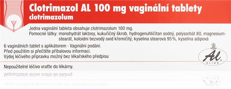 Clotrimazol AL Clotrimazol AL 6 x 100mg tablety + aplikátor Vaginaltabletten zur Behandlung von vaginalen Hefe- und Pilzinfektionen