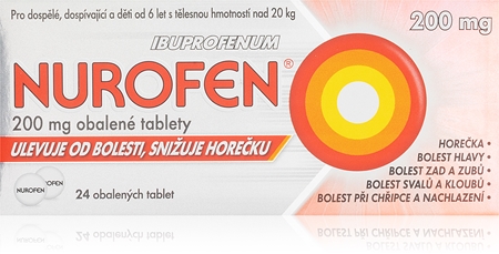 Nurofen Nurofen 200 mg obalené tablety ke snížení horečky a tlumení bolesti