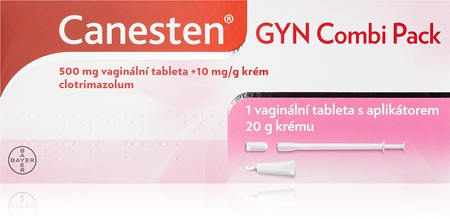 Canesten GYN Combi Pack 500mg+10g crm + vag tbl nob 1+20g + vaginální tableta