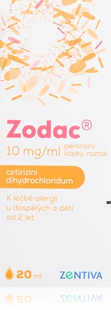 Zodac Zodac 10 mg/ml perorální kapky, roztok pro zmírnění projevů alergií