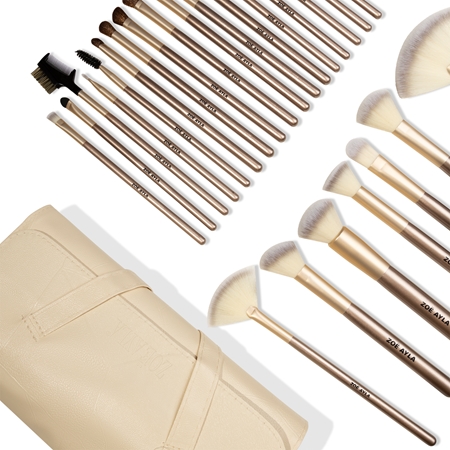 Zoë Ayla Makeup Brush Set 24 Piece Make-up Brush Set with Pouch