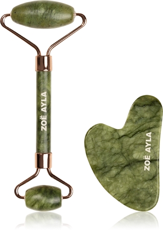  SHAGREEN JADE プレート 2枚セット Zoë Ayla Jade Facial Roller And Gua Sha Tool | Livrare rapida