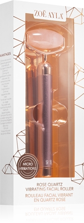 Zoë Ayla Electric Vibrating Roller Rose Quartz massage roller for the face