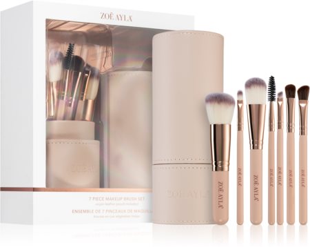 Set Brochas Maquillaje Premium (x7 Piezas) + Estuche A245-7