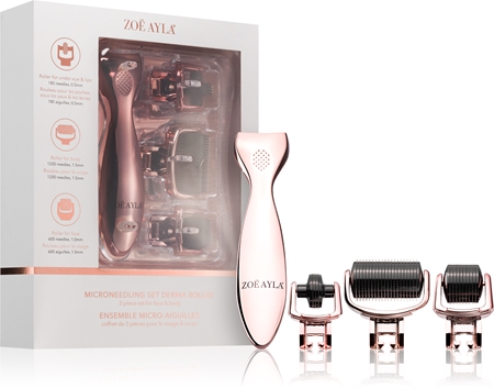 Zoë Ayla Micro-Needling Derma Roller Set mikrojehličkový aplikátor na obličej a tělo