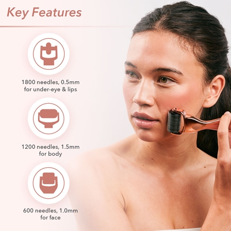 Zoë Ayla Micro-Needling Derma Roller Set mikrojehličkový aplikátor na obličej a tělo